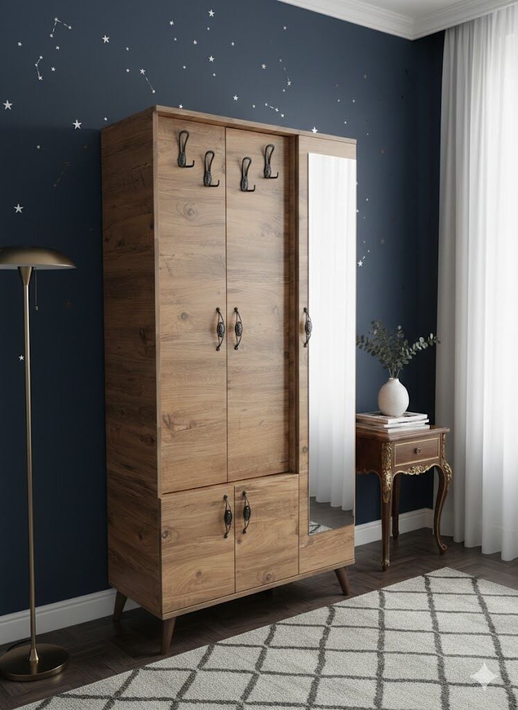 Belin 3 Kapaklı Portmanto Vestiyer Ayakkabılık Dolap Ücretsiz Kurulum Çam M4