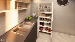 Mona Çok Amaçlı Mutfak Banyo Ayakkabılık Dolabı 180 Cm 6 Bölmeli
