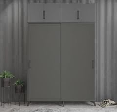 Viva Sürgülü Yüklük Modülü Portmanto Vestiyer Ayakkabılık Füme