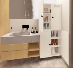 Poli Çok Amaçlı Mutfak Banyo Ayakkabılık Dolabı 180 Cm 6 Bölmeli