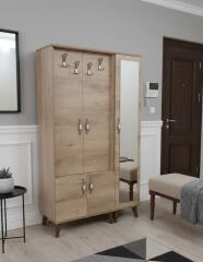 Belin 3 Kapaklı Portmanto Vestiyer Ayakkabılık Dolap Ücretsiz Kurulum Meşe M4