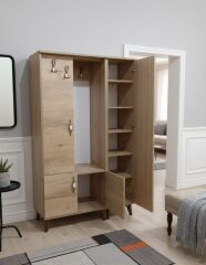 Belin 3 Kapaklı Portmanto Vestiyer Ayakkabılık Dolap Ücretsiz Kurulum Meşe M4