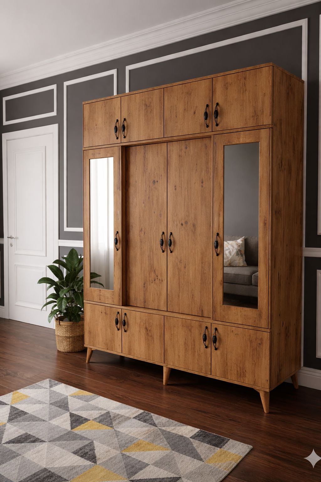 Averon Portmanto Vestiyer Ayakkabılık Dolap Ücretsiz Kurulum Çam M2