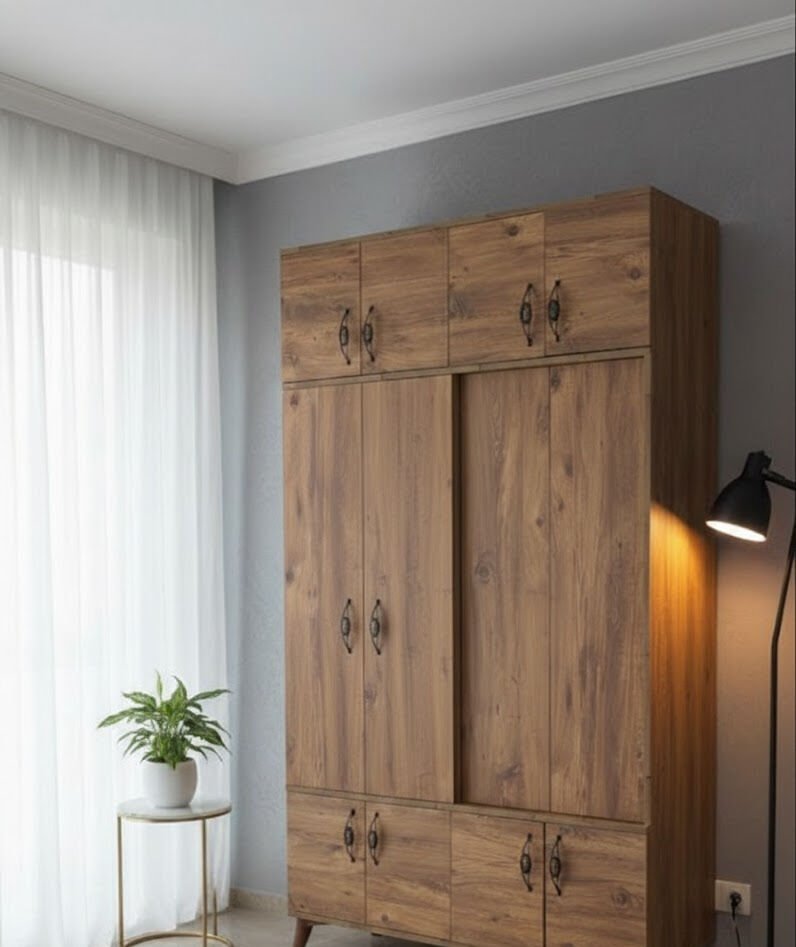 Panora 12 Kapaklı Portmanto Vestiyer Ayakkabılık Dolap Ücretsiz Kurulum Çam M1