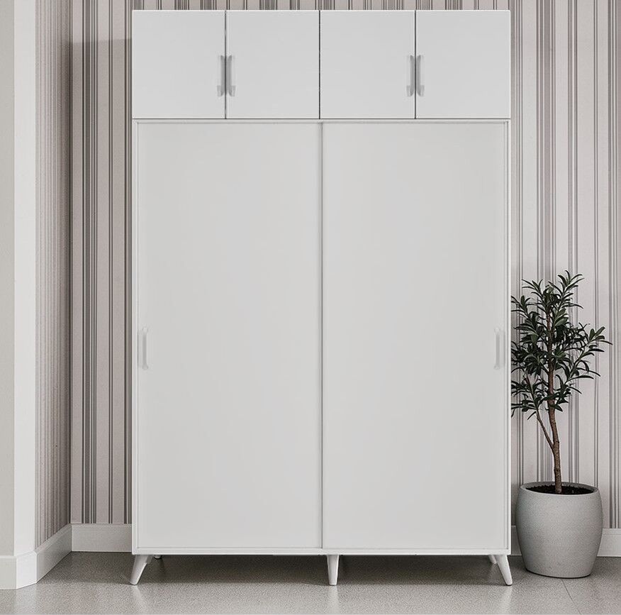 Viva Sürgülü Yüklük Modülü Portmanto Vestiyer Ayakkabılık Beyaz