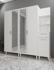 Melodi Portmanto Vestiyer Ayakkabılık - Ücretsiz Kurulum - Beyaz