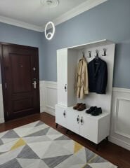 Duo 3 Kapaklı Portmanto Vestiyer Ayakkabılık Dolap Ücretsiz Kurulum Beyaz M2