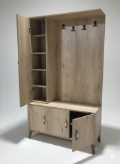 Duo 3 Kapaklı Portmanto Vestiyer Ayakkabılık Dolap Ücretsiz Kurulum Meşe M1