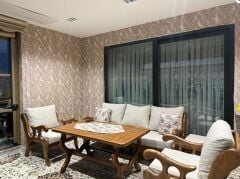 Müşteriye Özel Vanessa Masif Ahşap Bahçe Balkon Koltuk Kestane Ağacı 2+1+1 Koltuk, Masa Takımı Ceviz Renk