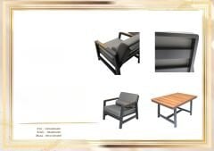 Madera Alüminyum Bahçe Balkon Oturma Grubu 3+1+1+Masa