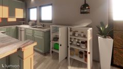 Cervus Çok Amaçlı Mutfak Banyo Ayakkabılık Dolabı 120 Cm