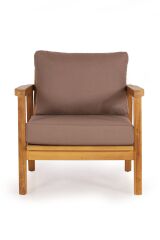 Aspendos Masif Ahşap İroko Ağacı Oturma Grubu Bahçe Balkon Koltuk Takımı 3+1+1+ Masa