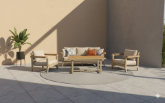 Adde Alüminyum Oturma Grubu Bahçe Balkon Koltuk Takımı 3+1+1+Masa