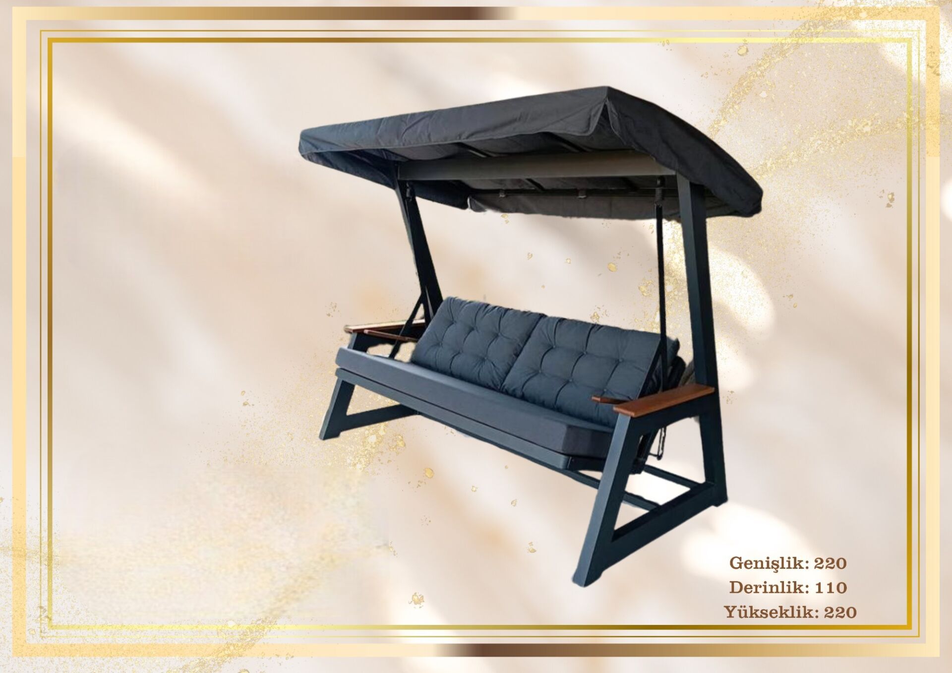 Side Alüminyum Bahçe Balkon Salıncak