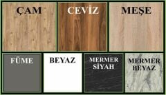 Zen Sürgü Kapaklı Dolap Gardırop Beyaz Füme  Ölçü Seçenekli - Ücretsiz Kurulum