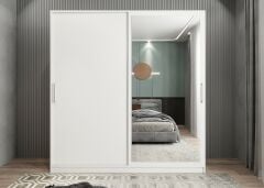 Zen Sürgü Kapaklı Dolap Gardırop Beyaz Ölçü Seçenekli - Ücretsiz Kurulum