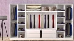 Damla 8 Kapaklı Dolap Gardırop Beyaz - Ücretsiz Kurulum