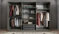 Vino Sürgü Kapaklı Dolap Gardırop Füme 180 cm - Ücretsiz Kurulum