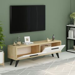Active iki Kapaklı Tv Ünitesi Safirmeşe-Beyaz 120 cm