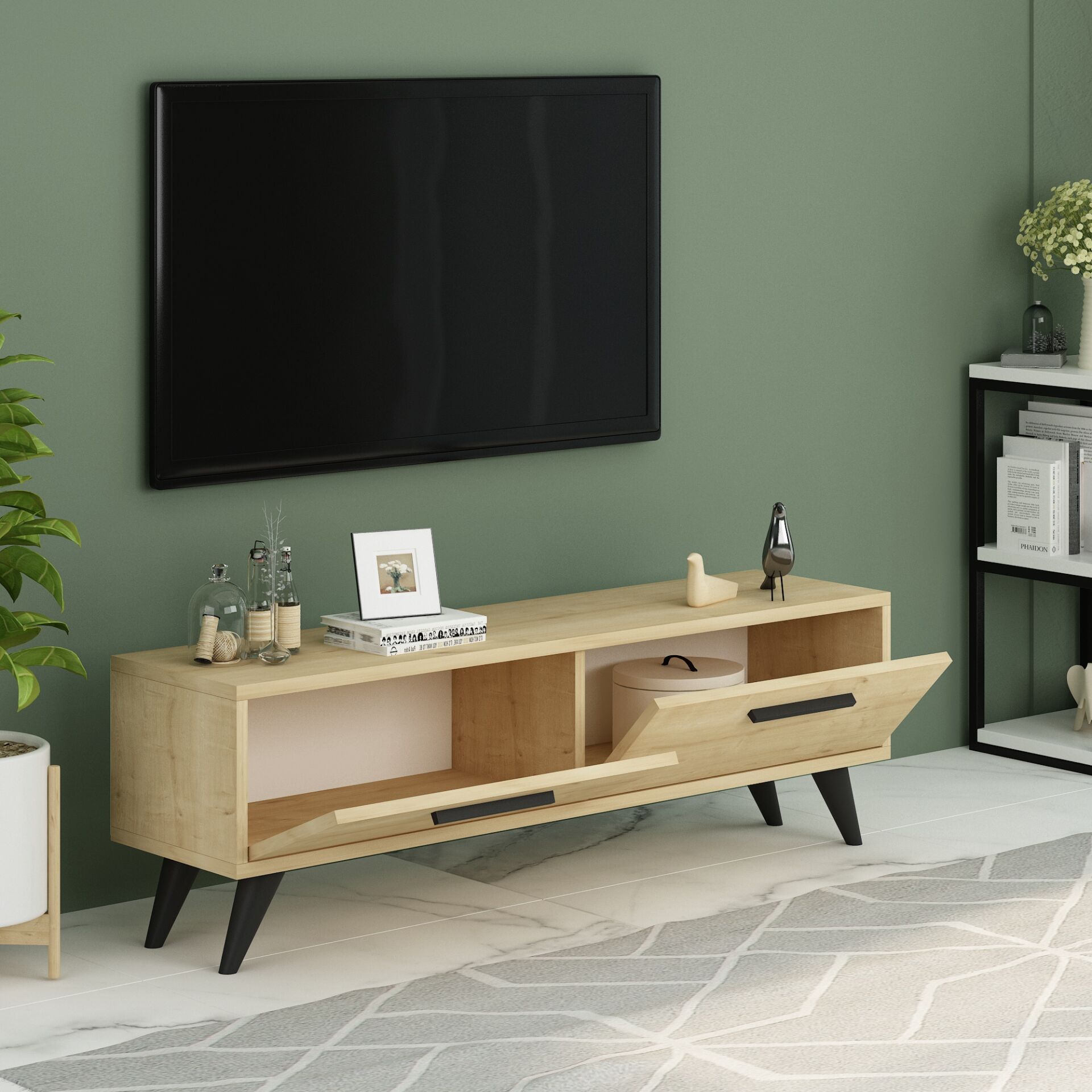 Active iki Kapaklı Tv Ünitesi Safirmeşe-Safirmeşe 120 cm