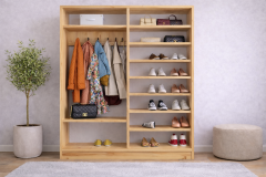 Alba Sürgülü Portmanto Vestiyer Çam - Ücretsiz Montaj Hizmeti