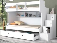 Alara Tamamı Mdf Yavrulu Seyyar Merdivenli Ranza Montaj Dahil