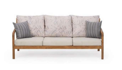 Rubenis Masif Ahşap İroko Ağacı Oturma Grubu Bahçe Balkon Koltuk Takımı 3+1+1+ Masa Ücretsiz Teslimat