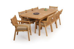 Rubenis Masif Ahşap İroko Ağacı Bahçe Balkon Salon Teras Masa Sandalye Takımı  Ücretsiz Teslimat