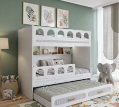 Emir Tamamı  MDF Membran Kaplama 3lü Yavrulu Ranza -  Montaj Dahil - Özel Teslimat