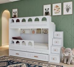 Emir Tamamı  MDF Membran Kaplama 3lü Yavrulu Ranza -  Montaj Dahil - Özel Teslimat