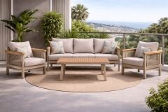 Marmara Alüminyum Oturma Grubu Bahçe Balkon Koltuk Takımı 3+1+1+Masa  Ücretsiz Teslimat