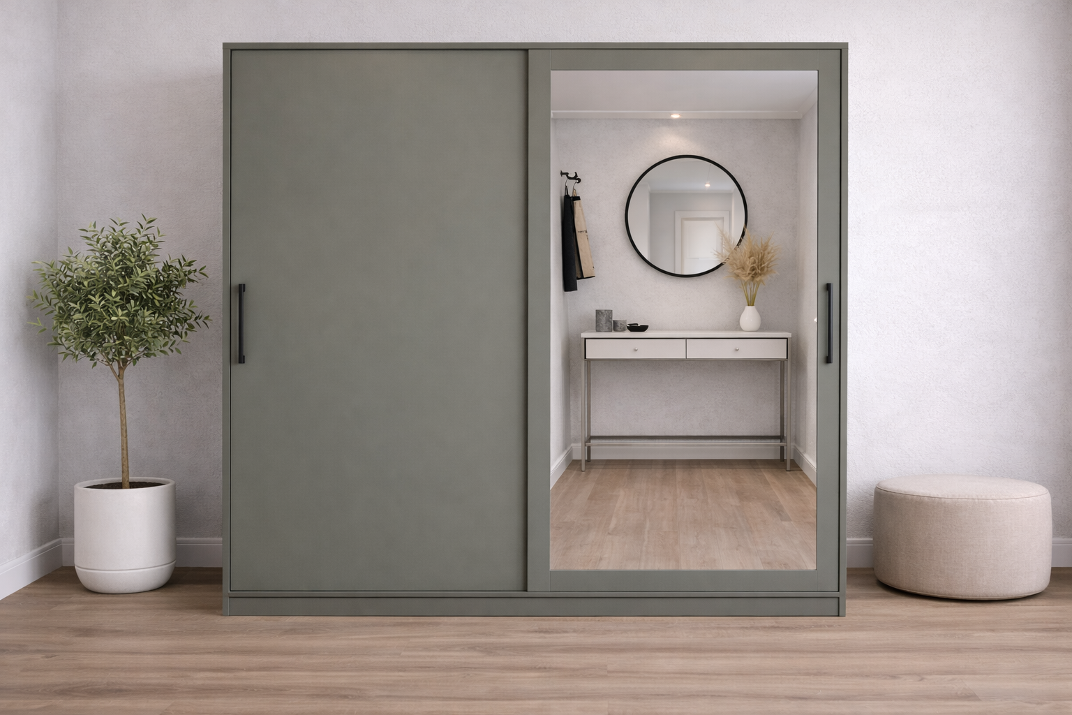 Alba Sürgülü Portmanto Vestiyer Füme - Ücretsiz Montaj Hizmeti