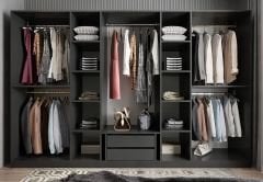 Başak 8 Kapaklı Dolap Gardırop Füme Beyaz - Ücretsiz Kurulum