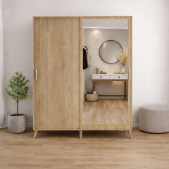 İmaj Sürgülü Portmanto Vestiyer Meşe - Ücretsiz  Kurulum