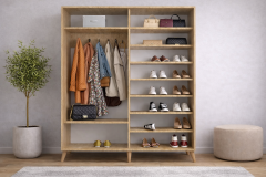 İmaj Sürgülü Portmanto Vestiyer Meşe - Ücretsiz  Kurulum