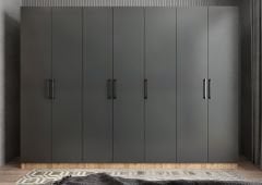 Harika 7 Kapaklı Dolap Gardırop Çam Füme - Ücretsiz Kurulum