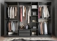 Harika 7 Kapaklı Dolap Gardırop Füme - Ücretsiz Kurulum