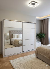 Bulut Sürgülü Dolap Gardırop 230 cm  - Montaj Dahil-Byz
