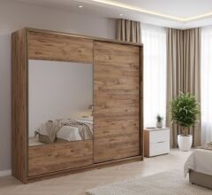 Bulut Sürgülü Dolap Gardırop 230 cm  - Montaj Dahil-Aç