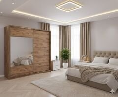 Bulut Sürgülü Dolap Gardırop 230 cm  - Montaj Dahil-Aç