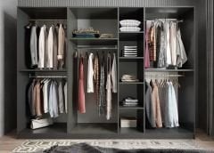 Melisa 7 Kapaklı Dolap Gardırop Füme Beyaz - Ücretsiz Kurulum