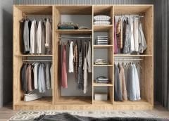 Melisa 7 Kapaklı Dolap Gardırop Çam - Ücretsiz Kurulum