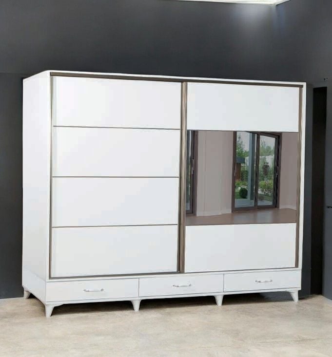 Güneş Sürgülü Dolap Gardırop 200 cm  - Montaj Dahil-Byz