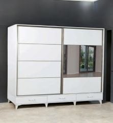 Güneş Sürgülü Dolap Gardırop 200 cm  - Montaj Dahil-Byz