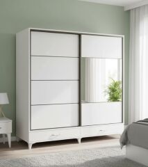 Güneş Sürgülü Dolap Gardırop 180 cm  - Montaj Dahil-Byz