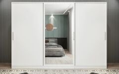 Vino Sürgü Kapaklı Dolap Gardırop Beyaz 180 cm - Ücretsiz Kurulum