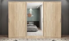 Vino Sürgü Kapaklı Dolap Gardırop Meşe 180 cm - Ücretsiz Kurulum