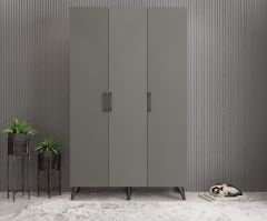 Duke 3 Kapaklı Ayakkabılık Füme 120 cm M1- Ücretsiz Kurulum
