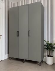 Duke 3 Kapaklı Ayakkabılık Füme 120 cm M1- Ücretsiz Kurulum