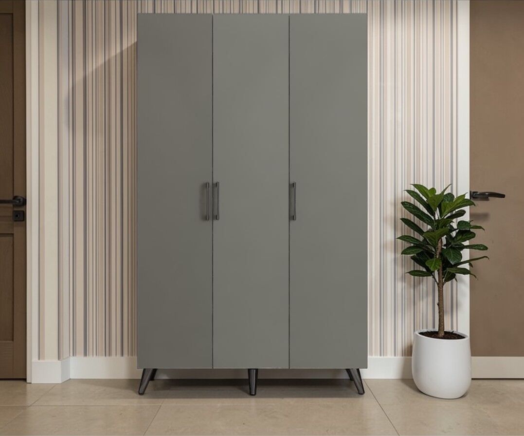 Duke 3 Kapaklı Ayakkabılık Füme 135 cm M1- Ücretsiz Kurulum